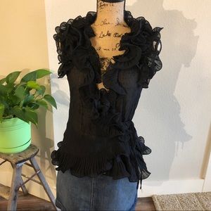 Adorable Black Size Medium Double Zero Blouse